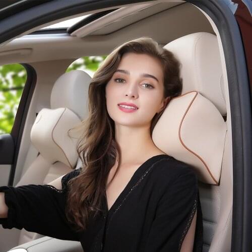 Car Accessories Auto Headrest Neck Pillows Seat Cover Head Waist Rest Massage Pillow Soft Memory Accessory Interior Car Headrest