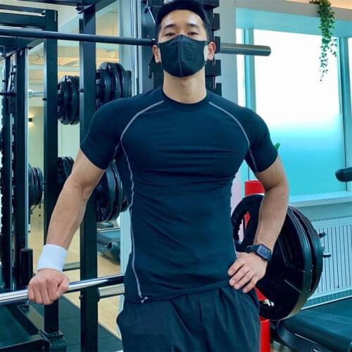 Quick Dry Running Compression Shirt Men Rashgard Fitness Sport Gym T-shirt Bodybuilding Clothing Workout Short Sleeve T-shirt