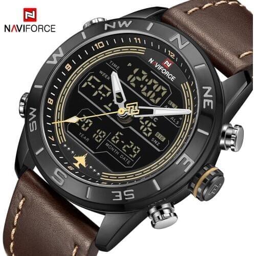 NAVIFORCE Watch Luxury Brand Men Analog Digital Sport Watches Fashion Men Army Military Wrist Watch Waterproof Male Quartz Clock