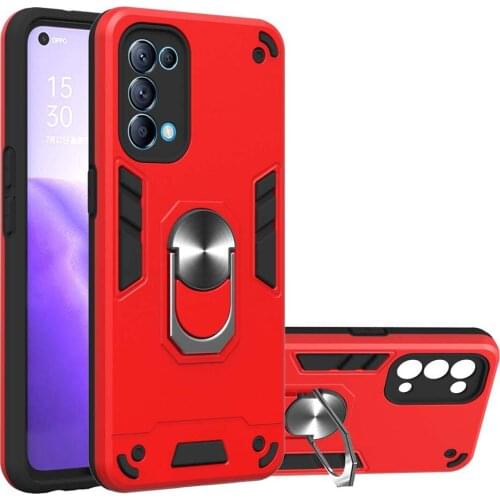 Hybrid Ring Holder Armor Case For OPPO Reno5 4G Shockproof Kickstand Cases For OPPO Reno 5 5G Phone Cover Funda
