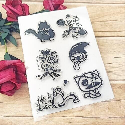 Hot selling animal transparent clear stamp / silicone seal roller stamp DIY scrapbook album / card production