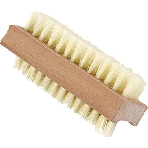 Nail Brush Body Massage Tool Portable Wooden Non Slip Double Sided Hand Scrubber Nail Cleaning Clean Brush Remove Dust Tool