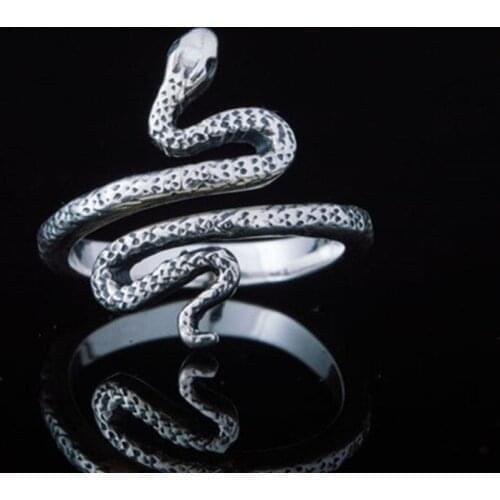Fashion Vintage Snake Rings For Women Party Finger Ring Handmade Engagement Jewelry jz570