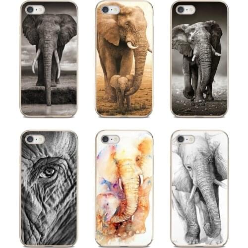 Soft Case For Apple iPhone 10 11 12 Pro Mini 4S 5S SE 5C 6 6S 7 8 X XR XS Plus Max 2020 Colorful-elephant-wild-animals-tribal