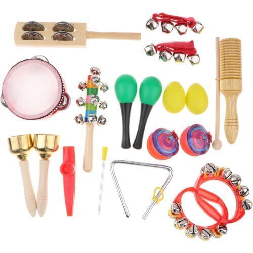 Toddler Musical Percussion Instruments Set 12Pcs for Kids Children – Promote Fine Motor Skills, Enhance Hand-Eye Coordination
