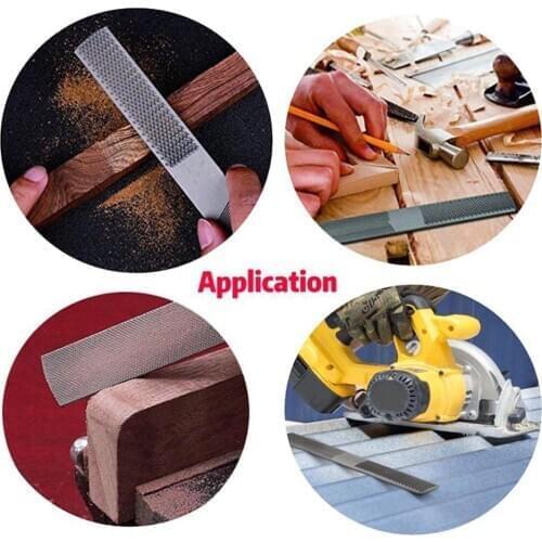 4 in 1 Wood Carving File Flat Half Round Filling Needle Microtech Woodworking Tool