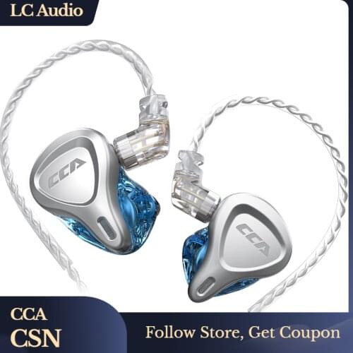 CCA CSN Earphones 1DD+1BA Hybrid In Ear Earbuds Monitor Headphones Noise Reduction Headset IEM KZ EDX ZAX ASX DQ6 ZS10PRO ZSNPRO