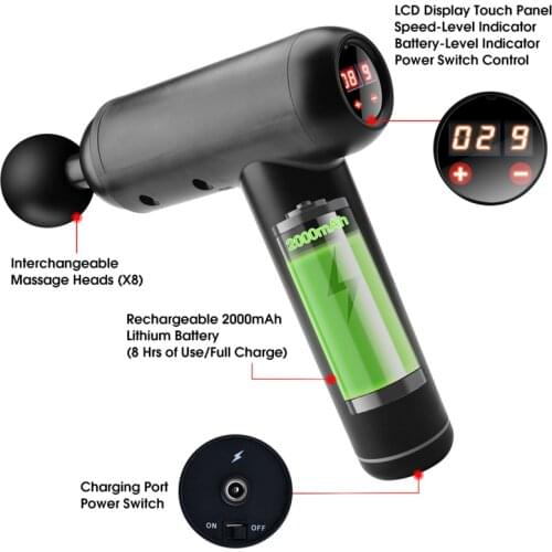 New Arrival Fascia Gun Mini Vibration Muscle Relaxing Massager Electric Impact Gun Fitness Device Massage Tool