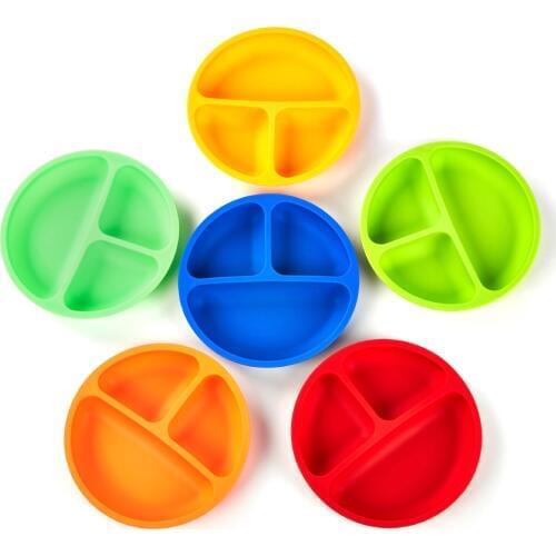 Wheat straw bowl children cartoon tableware set baby dinner plate baby training Bowl spoon fork for kids without box