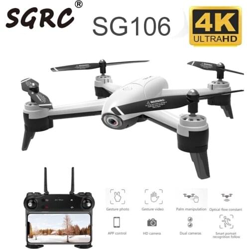 ZLRC SG106 WiFi FPV RC Drone Dual Camera 720P 1080P 4K Aerial Video Wide Angle Optical Flow RC Quadcopter Helicopter Kid Toy E58