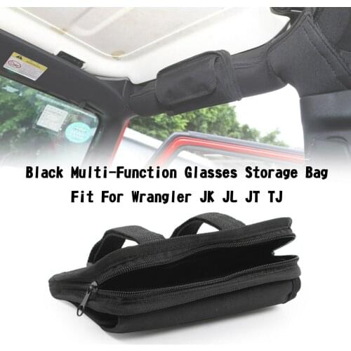 Roll Bar Grab Handle Sunglasses Holder Storage Bag For Jeep Wrangler TJ JK JL JT Glasses Storage Bag
