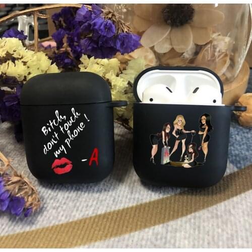 Pretty Little Liars PLL TV Show black TPU silicone Bluetooth Airpod Case For Airpods 1/Airpods 2 Airpods pro soft cover