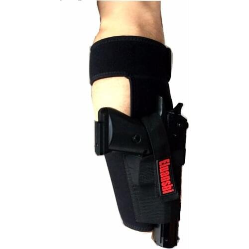 Concealed Carry Ankle Leg Holster For Glock 17 19 22 23 Ruger Lcp Sig 9mm Gun Pistol Tactical Pouch Black Color ELUANSHI