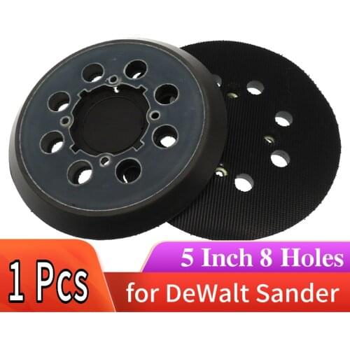 5 Inch 8 Holes 125mm Hook and Loop Sanding Backing Pad Electric Orbital Sander Disk Discs Porter Cable Backup Stick On Pad