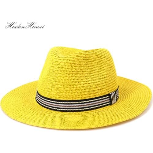 2021 High Quality Summer Travel Beach Party British Men Women Outdoor Jazz Sunprotection Wide Brim Straw Hat