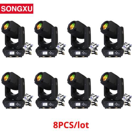 SONGXU 8pcs/lot 2018 Newest 200W LED Moving Head Beam Spot Moving Party Light DJ stage light for night club/SX-MH200A