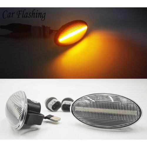 Car flashing 1Pair Dynamic LED Side Marker Light Indicator Repeater Turn Signal Lamp For Suzuki Swift Alto SX4 Jimmy Vitar