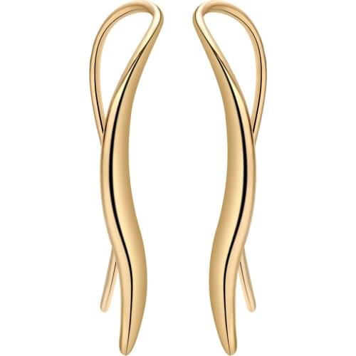 Todorova New Arrival Earrings Temperament Model Drop Earrings Female Metal S Curve Design Jewelry Earrings for Ladies