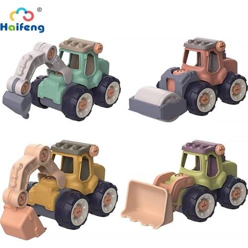 Upgarde Children Educational Toys Engineering Truck Excavator Bulldozer Screw Creative Tool Education Construction Set For Boys