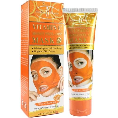 Vitamin C Moisturizing Peeling Mask Gentle Oil Control Face Mask Purify Pores Facial Mask Removes Dirt Peel Off Mask 120g