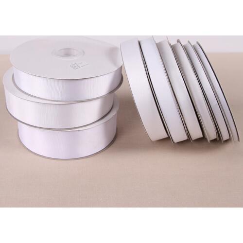 High quality White Color 91 meters/lot Grosgrain Ribbon for DIY Gift Packaging Wedding Decoration Ribbon Party Supplies