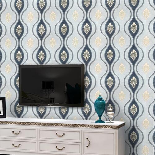 Wellyu Waterproof PVC wall stickers self-adhesive Continental Damask series wallpaper background wall paper papel de parede