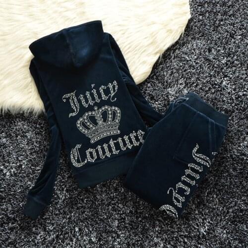 YICIYA 2021 womens large new crown hot drill sports leisure fashion velvet suit,tracksuit women,crop top,trousers,met,pants