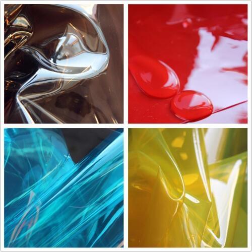 0.3mm TPU Fabric PVC Jelly Film Waterproof DIY Clothing Raincoat Crystal Bags Decor Plastic Designer Fabric 50*120cm