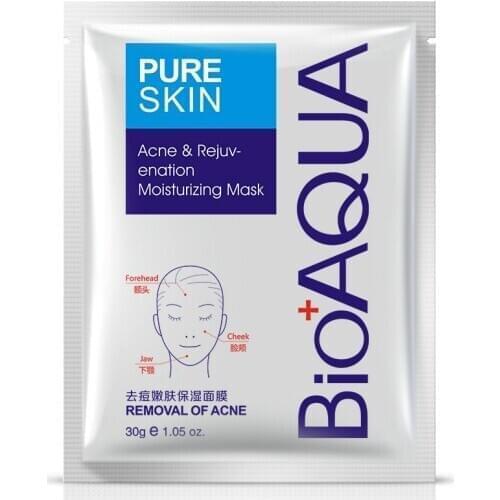 10pc BIOAQUA Acne Treatment Facial Mask Effective Removal Acne Face Mask Moisture Nourishing Oil Control Mask Sheet For Woman