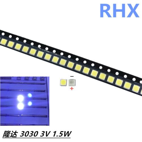 200piece/lot for repair LCD TV LED backlight Article lamp SMD LEDs 1W 3030 6V Cold white light emitting diode