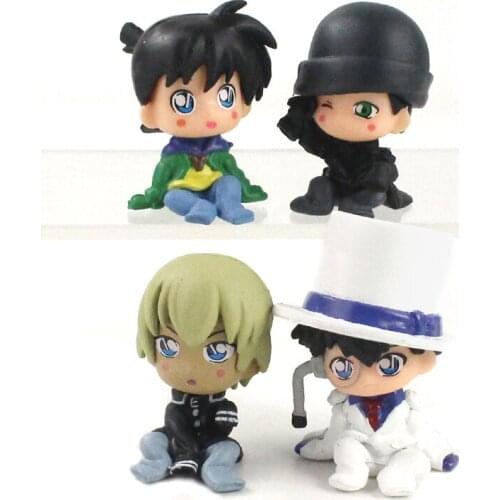 4cm--5cm Detective Conan Case Closed Edogawa Konan Conan Edogawa Kaitou Kidd Furuya Rei Akai Shuuichi Action figure toys