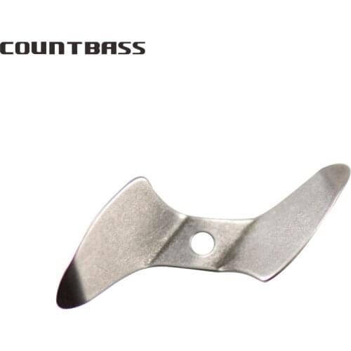 50pcs Buzzer Spinner Blades, Stainless Steel Propeller, Fishing Lure Components DIY Topwater Pencil Popper