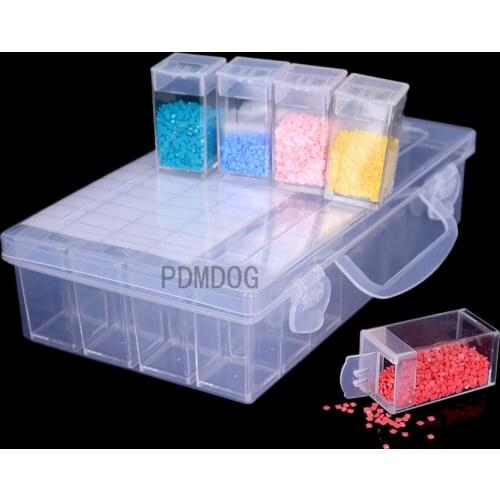 32/40/56 Gird Diamond Painting Box Storage Tool Accessories Bead Container Rhinestone Diamond Embroidery Stone Storage Box