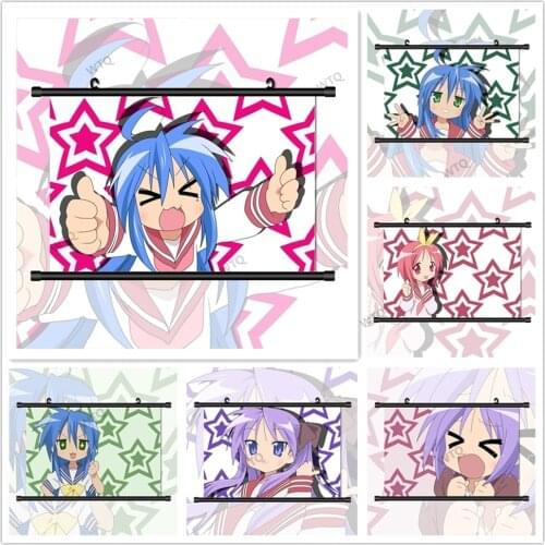 WTQ Anime Posters Lucky Star Izumi Konata Anime Manga Canvas Painting Wall Decor Wall Art Picture Room Decor Home Decor