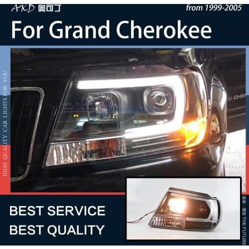 Car stylin for JEEP Grand Cherokee 1999-2004 LED Headlight for Grand Cherokee turn signal head Lamp LED DRL Bi-Xenon HID
