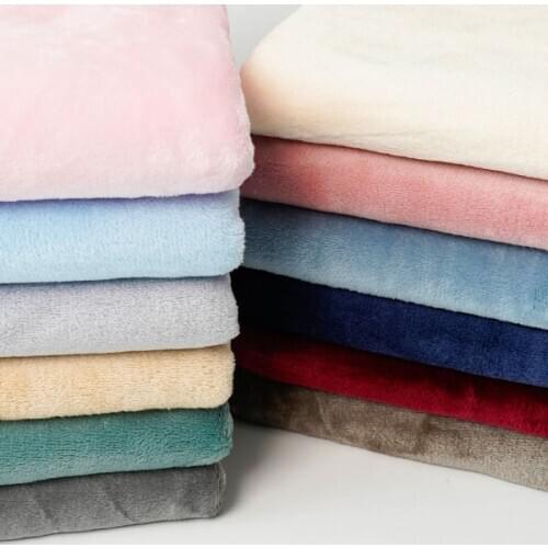 Velvet Fabric DIY Blanket Sleeping Clothes Cloth Super Soft Plush Sheets Sewing Accessories Color Double-sided Flannel Knitted