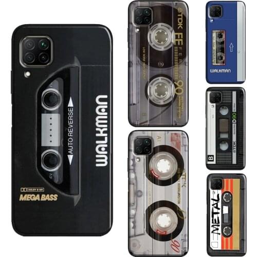Retro Cassette Tape Case For Huawei P Smart 2019 2021 Nova 5T P20 P40 P30 Pro Mate 20 Lite Honor 10i 8X 9X 8A