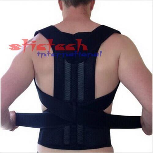 By dhl or ems 10 pcs Lumbar Support Belt Round Shoulder Back Brace adjustable Posture Back Support Corrector Belt