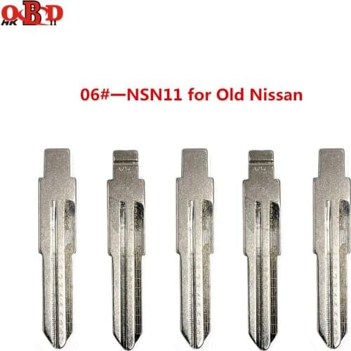HKOBDII Metal Blank Uncut Flip KD MINI/KD900 Remote Key Blade Type #06 Remote for Old Nissan Tiida Teana Livina Sunny NSN11