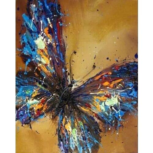 Gatyztory Frame Butterfly Paint By Numbers For Adults Kids Handpainted Oil Painting Canvas Drawing DIY Gift Wall Decor 60×75cm