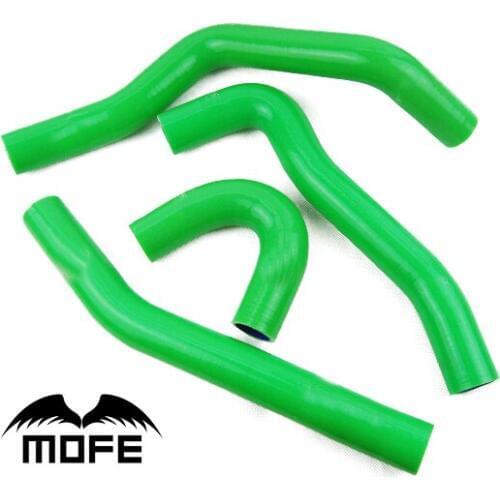 Mofe 4 pcs Green Silicone Radiator Heater Coolant Hose Kit For Mitsubishi Lancer EVO 10