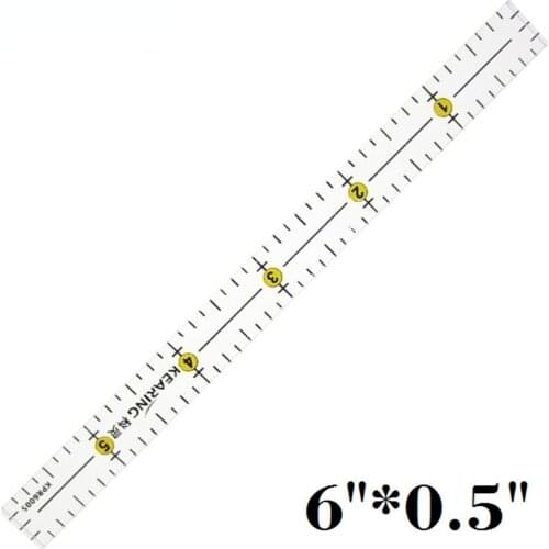 4" Sewing Ruler Small Quilting Ruler Garment Ruler Sewing Measuring Tools 3mm Thickness KPR4005
