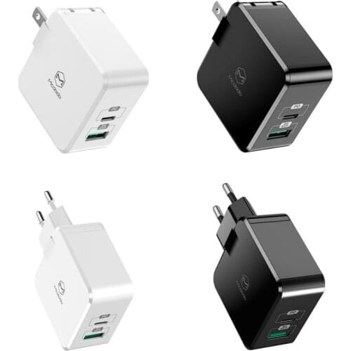 MCDODO 30W PD Quick Charge 3.0 Fast Charging For iPhone Xiaomi Samsung Charging Plug Adapter Type C Mobile Phone Charger