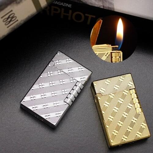 Mini Metal Side Slip Grinding Wheel Lighter Butane Gas Cigar Smoking Lighters Cigarettes Accessories Mens And Womens Gifts
