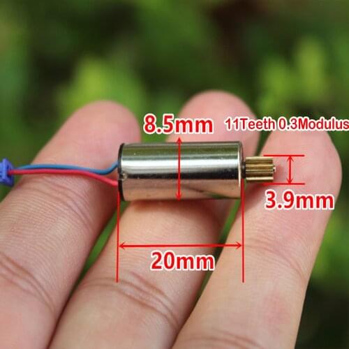 Mini Micro 8520 Coreless Motor RC Drone Motor NdFeB DC 3V 3.7V Tiny Electric Engine CW CCW Aircraft Quadcopter QAV High Speed