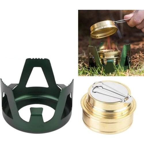 Multi Color Mini Portable Alcohol Stove Burner Outdoor Ultralight Brass Camping Cookware Stove Hiking Camping Backpacking Burner