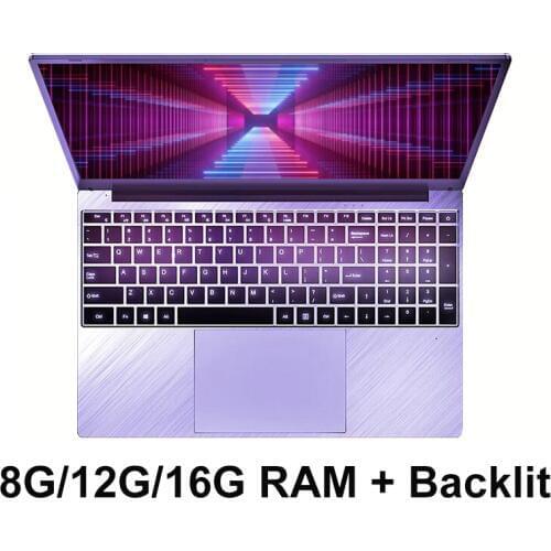 15.6 inch 8G 12G 16G RAM 1TB/512G/256G/128G SSD ROM With Backlit Keyboard 1920*1080 IPS Screen windows 10 Laptop
