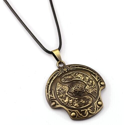 DOTA 2 Choker Necklace Immortal Champion Shield Pendant Men Women Gift Game Jewelry Accessories