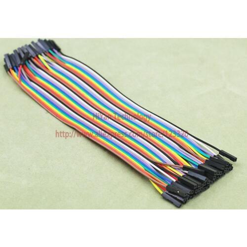 20sets Female 40p to Female 40p 10cm 20cm 30cm colors Female Male To Female Male Jumper wire Dupont cable Dupont Line