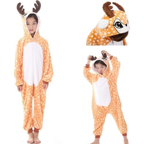 Kigurumi Children Unicorn Pajamas Sleepwear Overall Flannel Warm Animal Onesie Pijima De Kigurumies Boys Girls Panda Pajamas